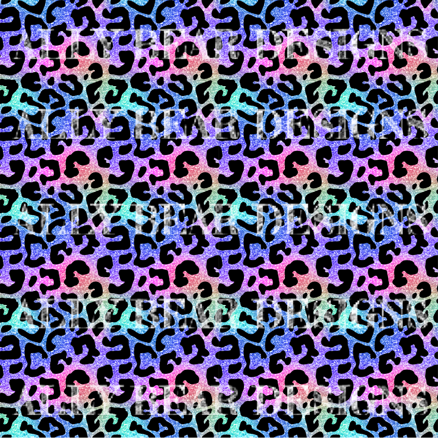 Glittered Rainbow Leopard