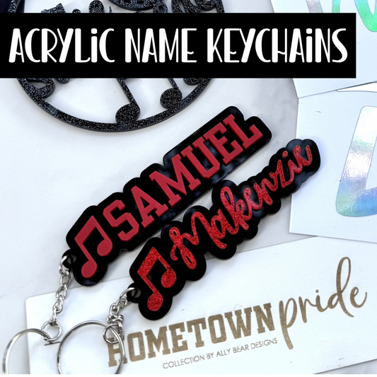 Acrylic Name Keychains