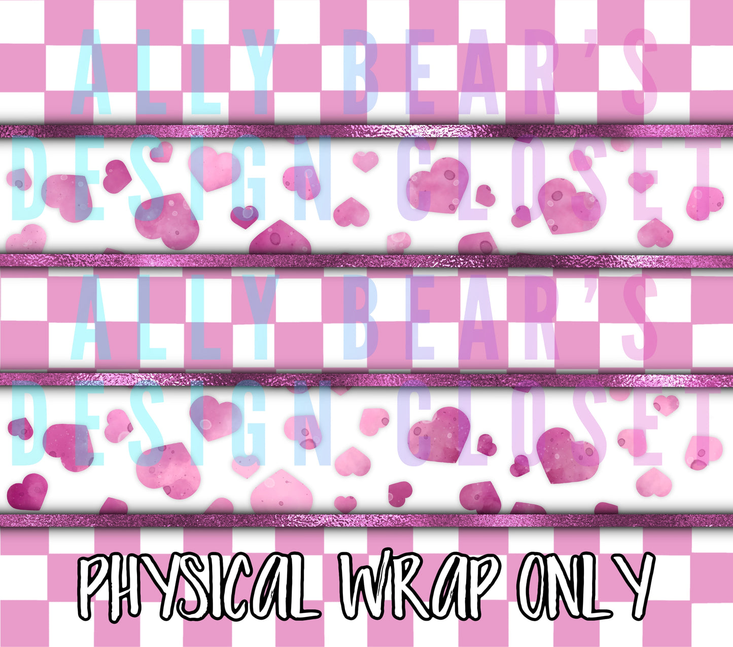 Checkered Pink Hearts