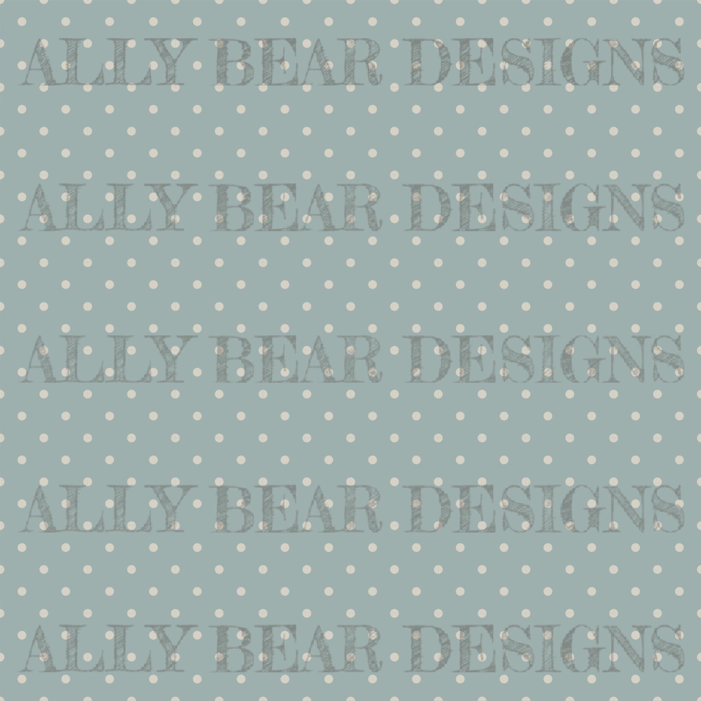 Vintage Blue Polka Dots