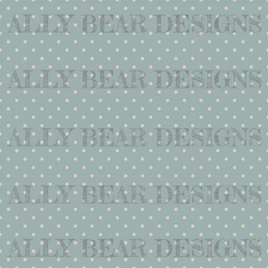 Vintage Blue Polka Dots